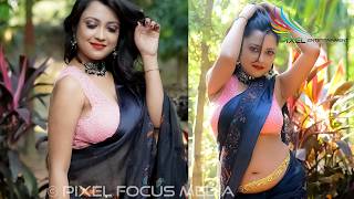 Saree Fashion 2024 For Saree Lovers Bong Beauty Mou In Black Saree Pixel Entertainment