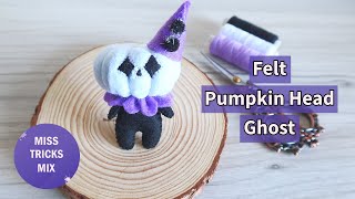 Spooky Halloween Felt Pumpkin Head Ghost Plush Halloween Diy Felt Crafts Sewing Crafts