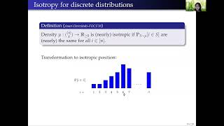 Domain Sparsification Of Discrete Distributions Using Entropic Independence