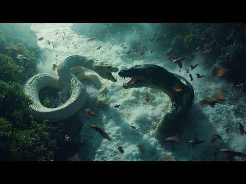 Shocking Transformation: Albino Titanoboa From Tiny to Terrifying! #Titanoboa #GiantSnake #aianimals