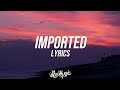 Jessie Reyez Imported (Lyrics Lyric Video) Ft. JRM Jessie Reyez Imported (Lyrics Lyric Video) Ft. JRM