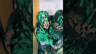 2 Girls In Smart Office Dress Gunged Together In The Gunge Tank