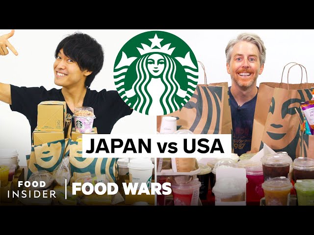 Play this video US vs Japan Starbucks  Food Wars