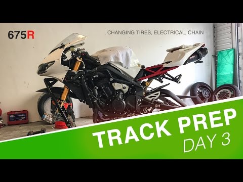 Changing Tires, Electrical, Adjusting Chain - Daytona 675R (3 of 3)