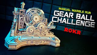 Building Rokr Gear Ball Challenge And How To Play? Robotime Puzzle Egc01. Marble Run With Controls.