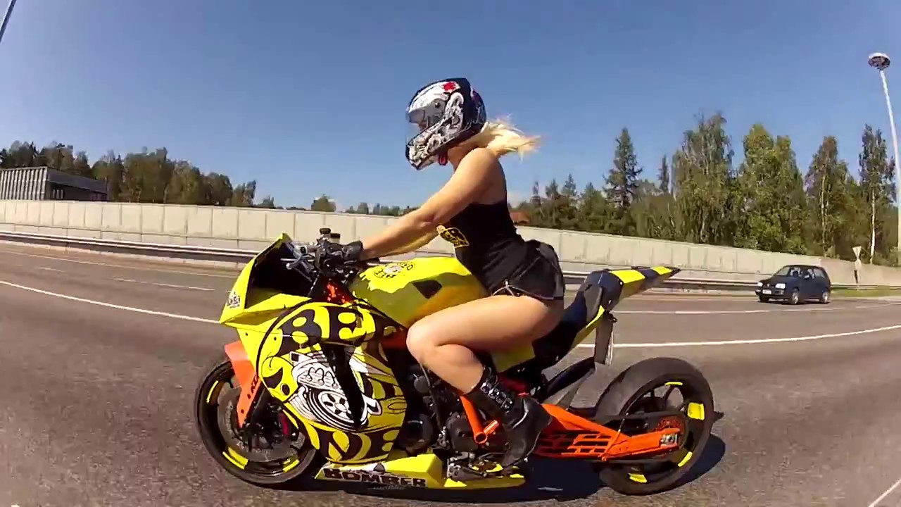 Girlfriend super riding photo