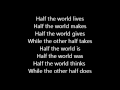 Rush-Half The World (Lyrics)
