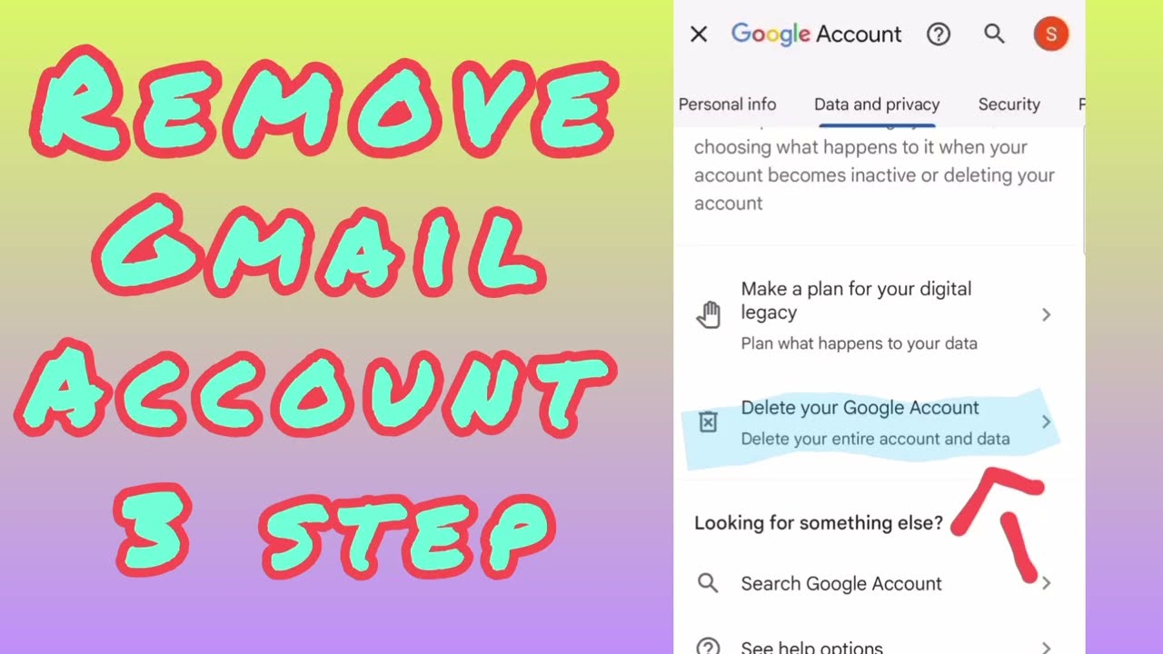 Remove Gmail account permanently for 3 step Remove Gmail account permanently for 3 step