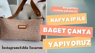 Sadece Sık Iğne Ile Baget Çanta Yapıyoruzrafya Ip Ile Örgü Çanta