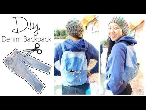 DIY Upcycled Denim Backpack - YouTube