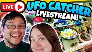 LIVE UFO Catcher Claw Machine games! Live Stream with Dragon Claw Games!