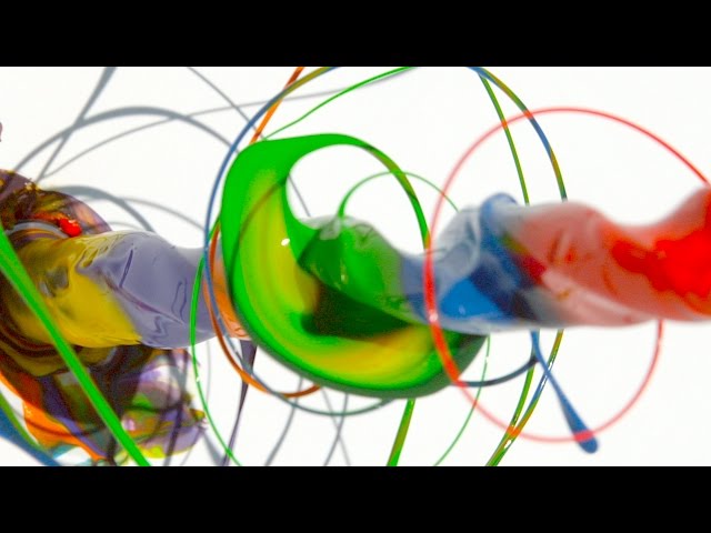 Paint On A Spinning Drill In Slow Motion - Video