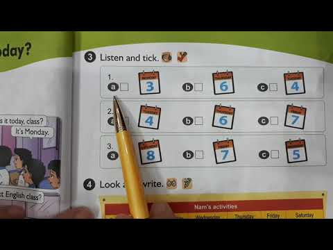 Tiếng Anh lớp 4 unit 3 lesson 1