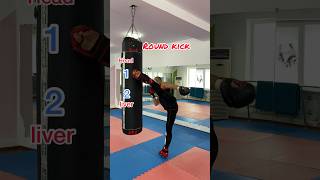 Round Kick And Jab🥊 #Lesson #Training #Kickboxing #Muaythai #Thaiboxing