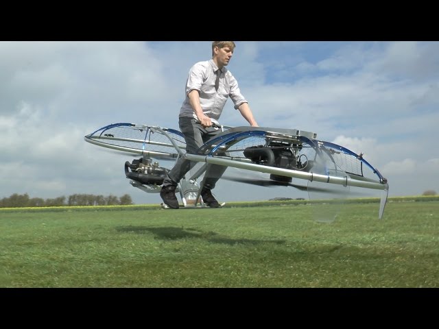 British Inventor Creates Homemade Hoverbike - Video