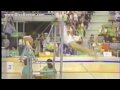 Olga Korbut Uneven Bars with Korbut Flip slow motion replay (1972 Olympics)