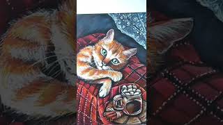 Рыжий Кот #Shortvideo #Art #Artist #Painting #Художник #Arts #Shorts #Cat #Cats #Oilpastel #Portrait