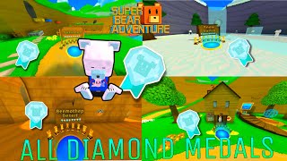 All 33 Diamond Medals In Super Bear Adventure