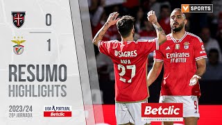 Resumo Casa Pia 0-1 Benfica Liga 2324