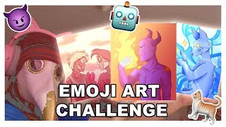 3 Emojis art challenge!! (watch this instead of panicking abt the Corona!!)