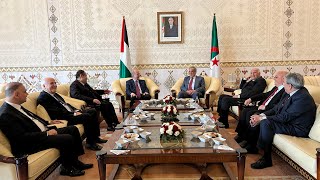 Arrivée à Alger du Premier ministre, ministre des Affaires étrangères et des Expatriés de Palestine