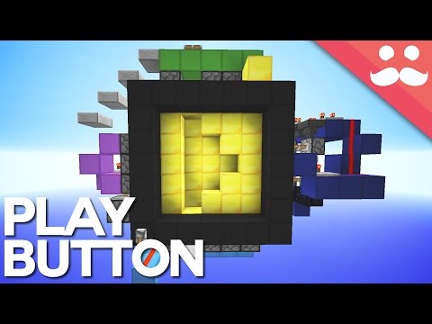 Gold Play Button Piston Door In Minecraft Minecraftvideos Tv