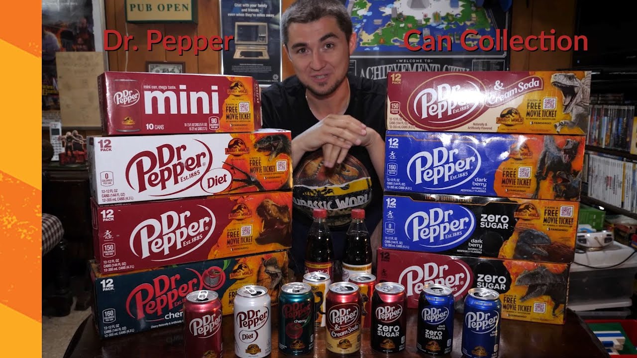 Jurassic World Dominion Dr. Pepper Limited Edition Cans & Mini Fridge Unboxing