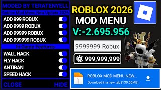 Roblox Mods Menu Unlimited Robux Update 2026 Roblox Mod Apk Unlimited Robux & Speed Fly Jump Hack