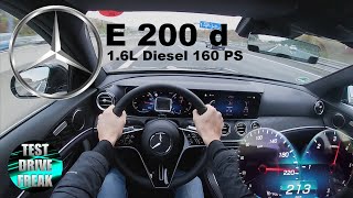 2020 Mercedes Benz E 200 d 160 PS TOP SPEED AUTOBAHN DRIVE POV