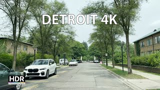 Driving Detroit 4K Hdr - Driving To The Rich Side Of Detroit - Usa