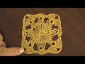 Horquilla (hairpin lace): cómo tejer un motivo cuadrado con base circular (# 4)