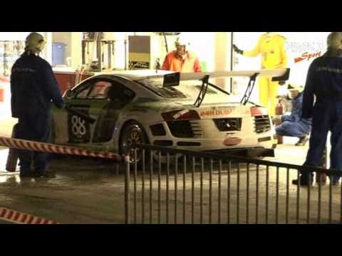 Audi R8 on fire