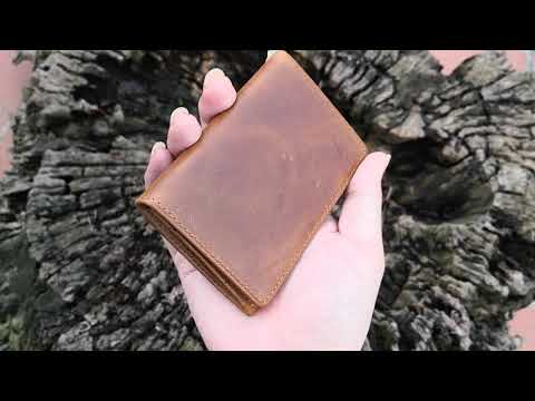 Ví mini da bò sáp tuyệt đẹp - nhỏ gọn, đơn giản, tiện dụng VM02 NÂU SÁP