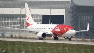 Tuifly Boeing 737-8K5Wl Riu Hotels Special Livery D-Atuz Departure At Munich Airport