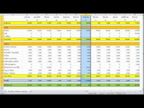 ทำ Monthly Cashflow Projection แบบง่ายๆ