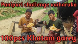 Panipuri Challenge Video Vaiharuko 40Pcs Panipuri. 5Minatutema Khatam