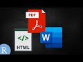 How to Export R-Code To HTML, PDF, or Word