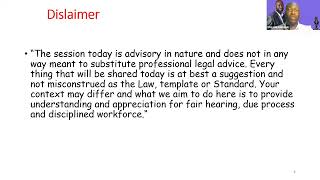 Conducting Disciplinary Proceedings At The Workplace