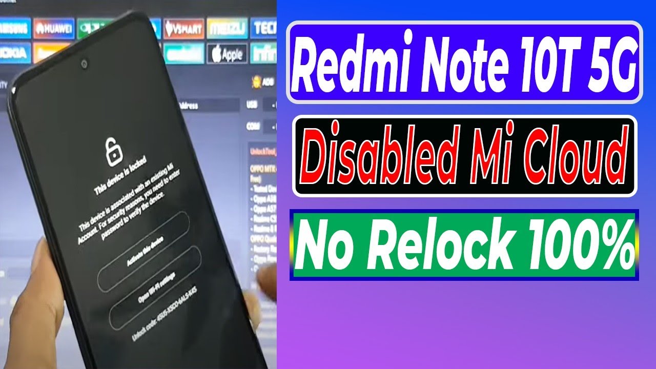 Redmi Note 10T 5G Mi Account Remove Unlock Tool Redmi Redmi Note 10T 5G Mi Account Remove Unlock Tool Redmi
