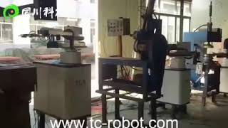 Sheet Metal Forming Oil Press with C Frame Press Automation | TCR Robotics