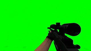 L96A1 Sniper Rifle - Fire & Reload - Greenscreen Pros Hd