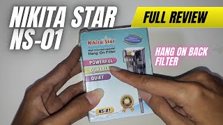 Hang On Filter Aquarium Nikita Star Ns-01 Full Unboxing Dan Review Filter Gantung Aquascape Aquarium