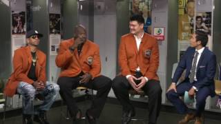 Allen Iverson, Shaq & Yao Ming Funny Interview 2016 Basketball Hall Of Fame