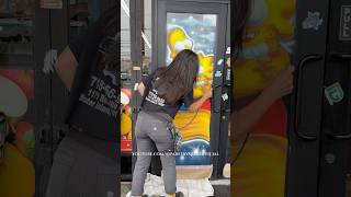 Handpainted Simpsons On Nyc Bagel Store For Fathers Day