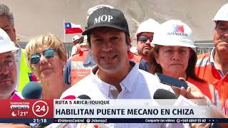 Habilitan esperado puente mecano en Chiza que une Arica e Iquique | 24 Horas TVN