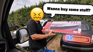 Shop Lifter Goes Crazy At This Carboot Sale