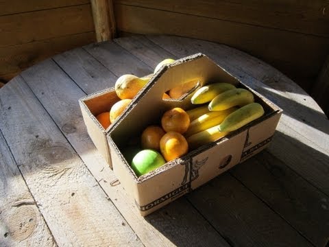 Как сделать корзину для фруктов из картона Как сделать корзину для фруктов из картона