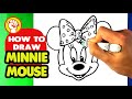 How to Draw Minnie Mouse - Disney - Drawing Step by Step for Beginners - Easy Pictures to Draw