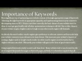 Importance Of Keywords In Seo Search Engine Optimization Importance Of Keywords In Seo Search Engine Optimization