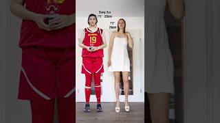 Tallest Female Basketball Player Zhang Ziyu And Me
